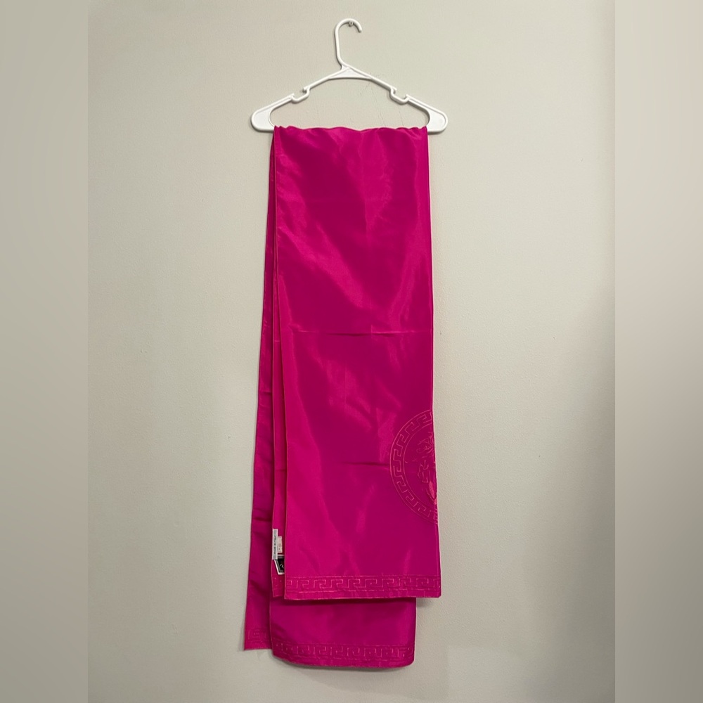 Versace Vintage Fuchsia Taffeta Scarf